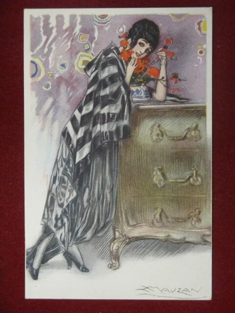 illustrata MAUZAN Donnina no viaggiata anni 10 #11446