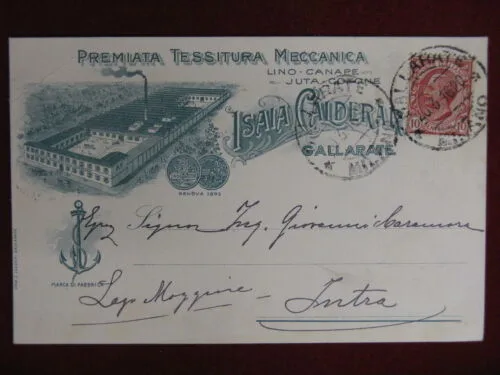 Premiata Tessitura Meccanica Lino Canape anni 10 viaggiata #13104