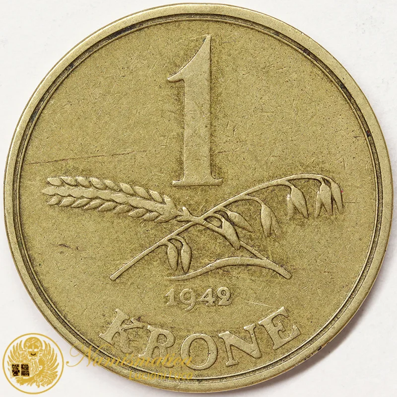 DANIMARCA 1 KRONE 1942 FREDERIK IX #1778