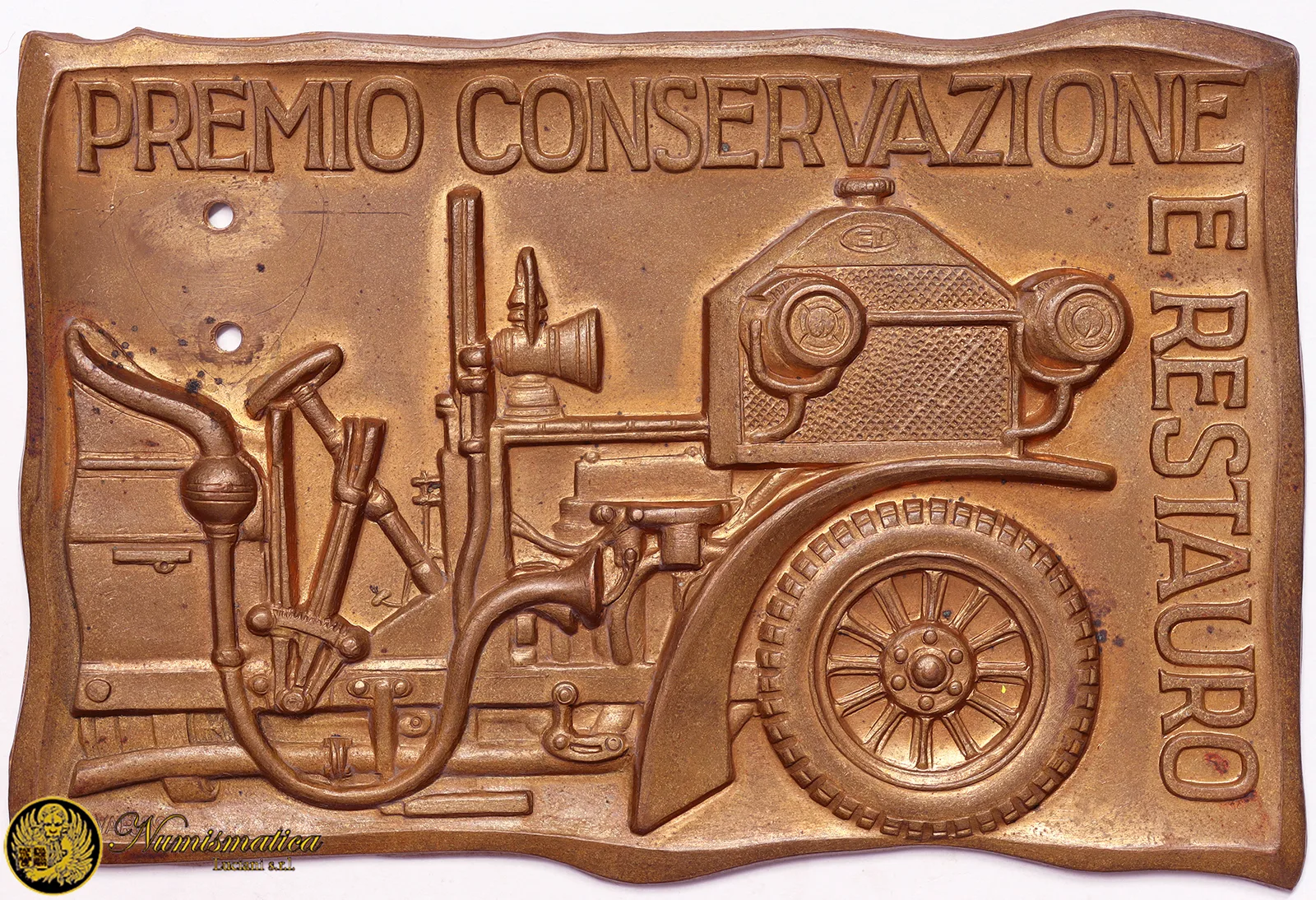 PLACCA PREMIO CONSERVAZIONE E RESTAURO – E. Varisco 114×76 mm #KG436