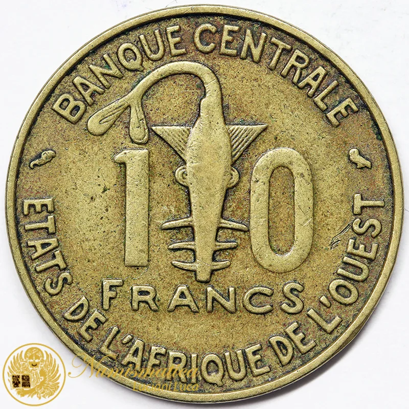 Africa Occidentale (BCEAO) 10 FRANCHI 1974 #6096