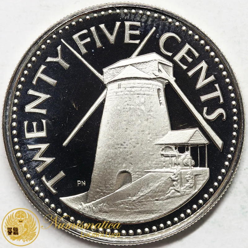 Barbados 25 Cents 1974 Mulino #6154