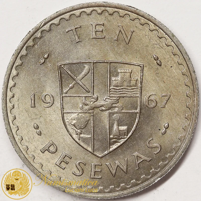 GHANA 10 Pesewas 1967 #1909