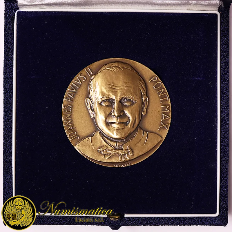 Medaglia 1983 Giovanni Paolo II Anno Santo della Redenzione Bronzo Ø 44 mm con scatola ZZ67