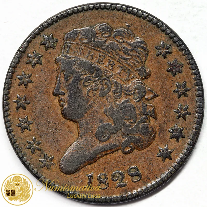 STATI UNITI 1/2 CENT 1828 CLASSIC HEAD 13 STARS #6217