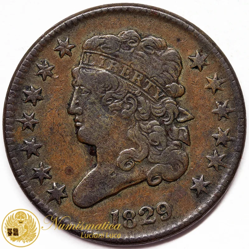 STATI UNITI 1/2 CENT 1829 CLASSIC HEAD #6218