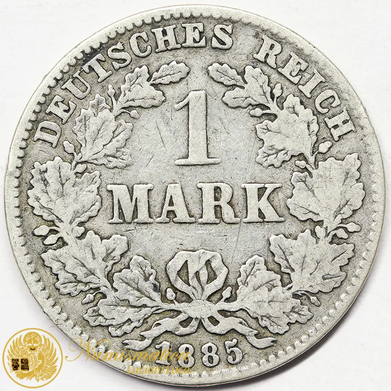 GERMANIA 1 MARCO 1885 J ARGENTO #6233