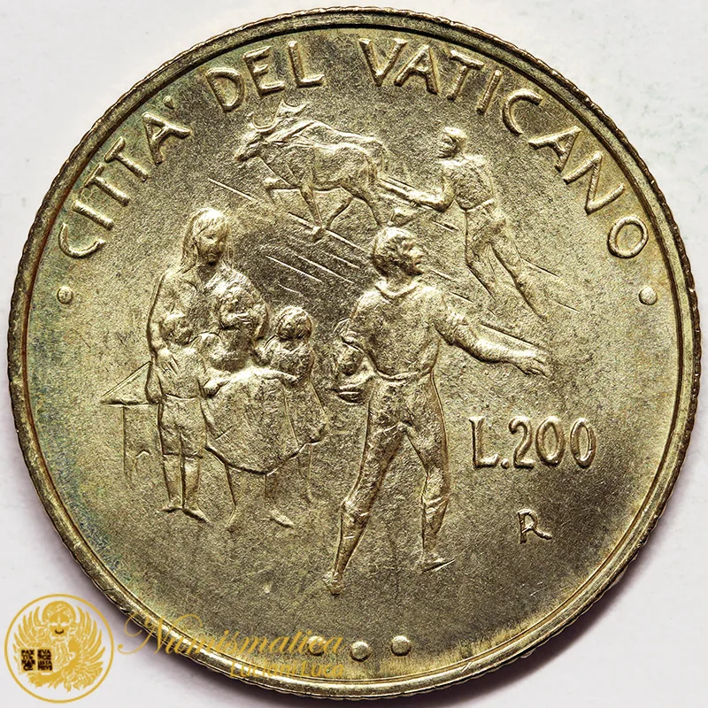 VATICANO 200 LIRE 1995 Anno XVII GIOVANNI PAOLO II Fdc #6257