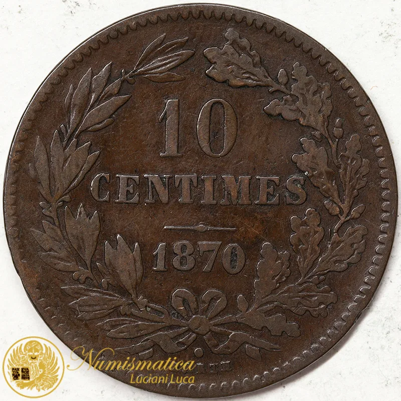 LUSSEMBURGO 10 Centimes 1870 #2094