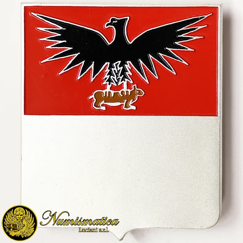 PLACCA BATTAGLIONE LOGISTICO ACQUI con smalti 65×56 mm #KP54