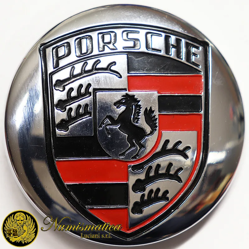 Placca Stemma Porsche con smalti Ø 55 mm #KP234