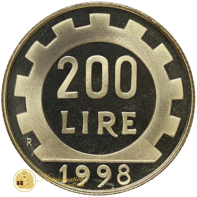 ITALIA 200 LIRE 1998 Proof #2147