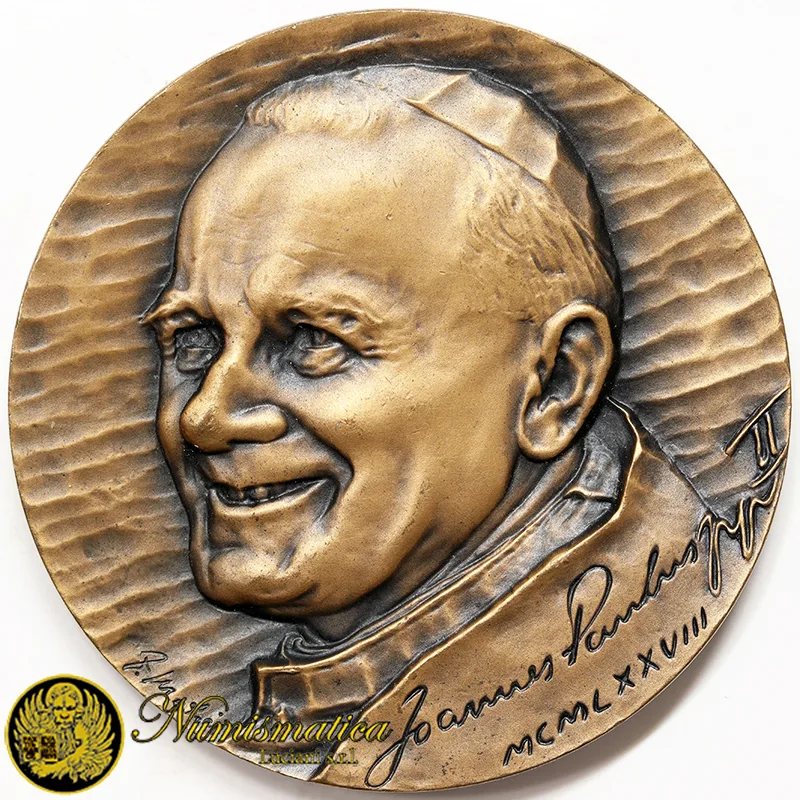 Medaglia Giovanni Paolo II 1978 Opus Medici Bronzo Ø 55 mm #KP441