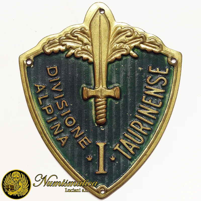 Scudetto da Braccio 1^ Divisione Alpina Taurinense Ufficiale WW2 64×53 mm #KP715