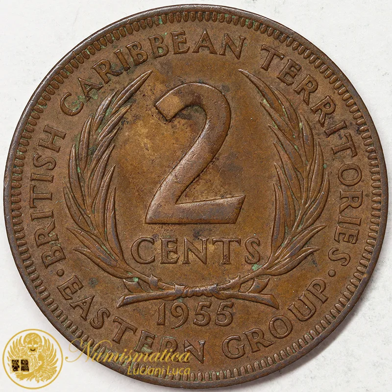 EST CARAIBI 2 CENTS 1955 #2182