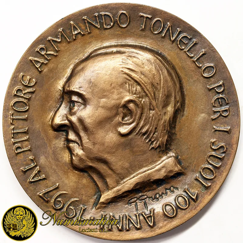 MEDAGLIA Pittore ARMANDO TONELLO Maggio 1998 VITTORIO VENETO Ø 60 mm #KP692