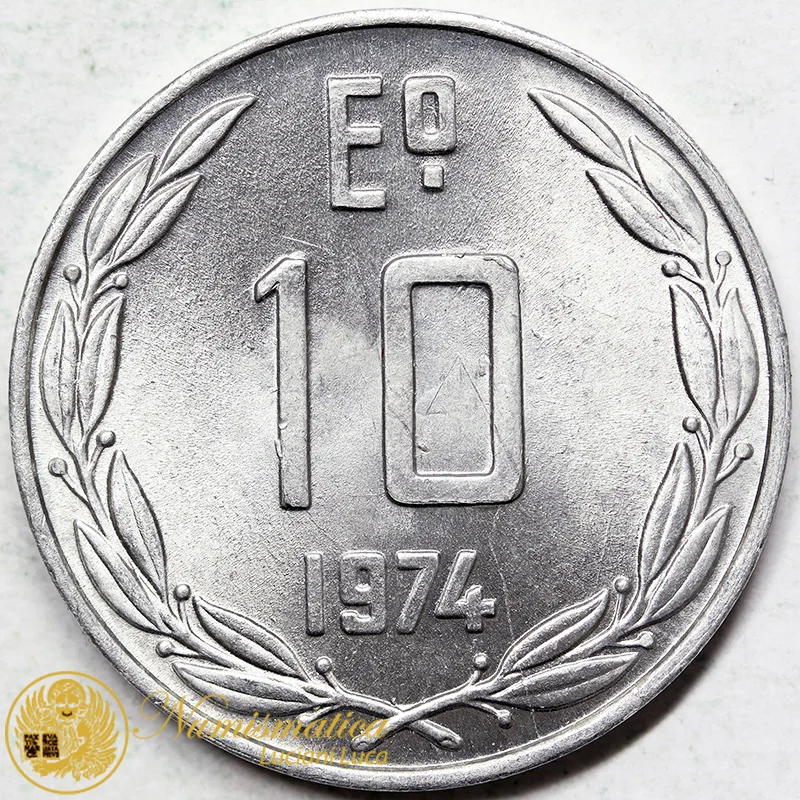 CILE 10 ESCUDOS 1974 #6342