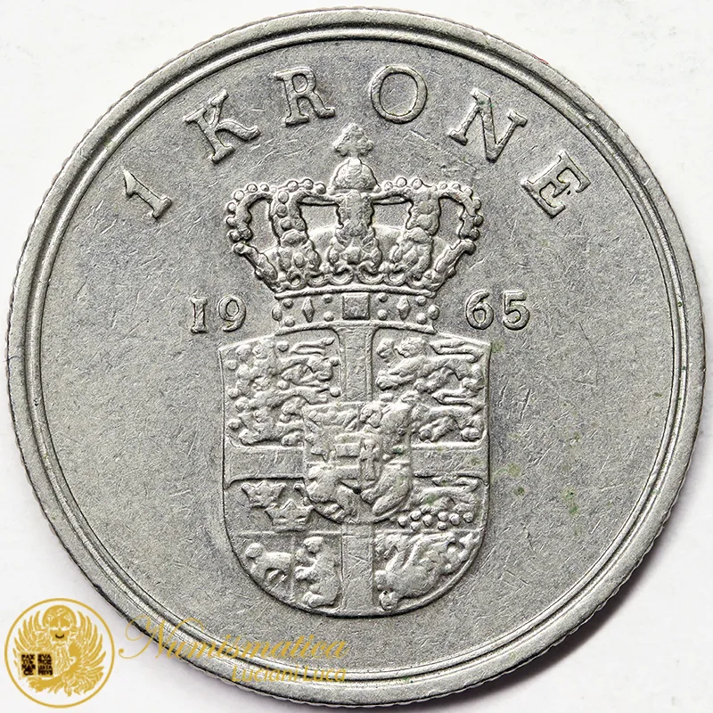 DANIMARCA 1 KRONE 1965 FREDERIK IX #6424