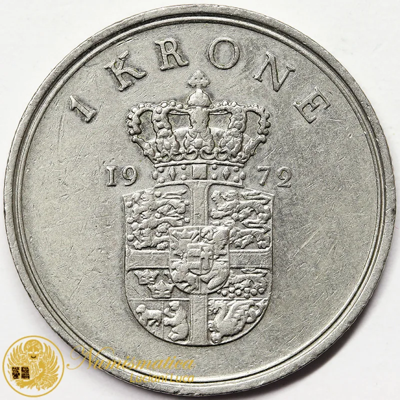 DANIMARCA 1 KRONE 1972 FREDERIK IX #6428