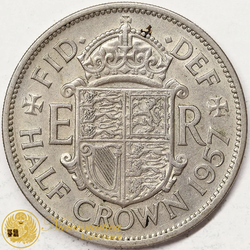 Gran Bretagna 1/2 Half Crown 1957 #2053
