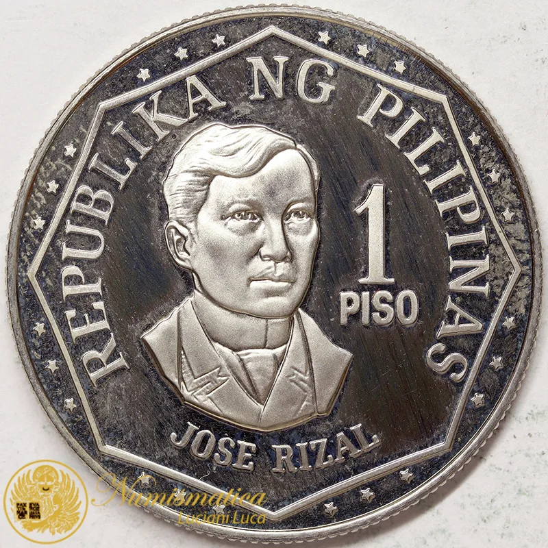 FILIPPINE 1 Piso 1975 Jose Rizal PROOF #2238