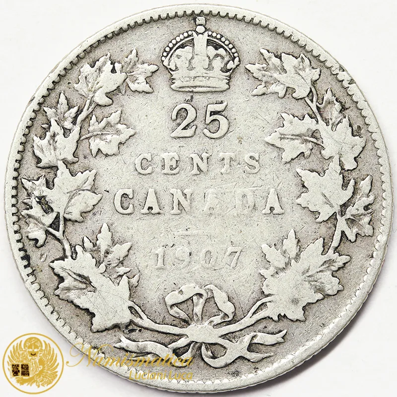 CANADA 25 CENTS 1907 #6436