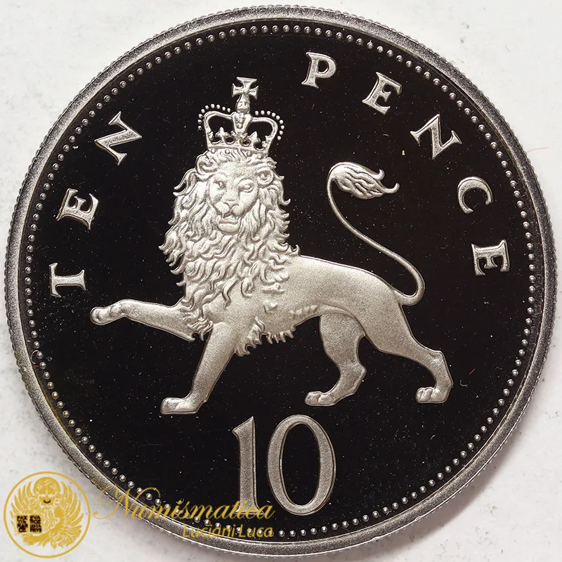 GRAN BRETAGNA 10 Pence 1990 Elisabetta II #4209