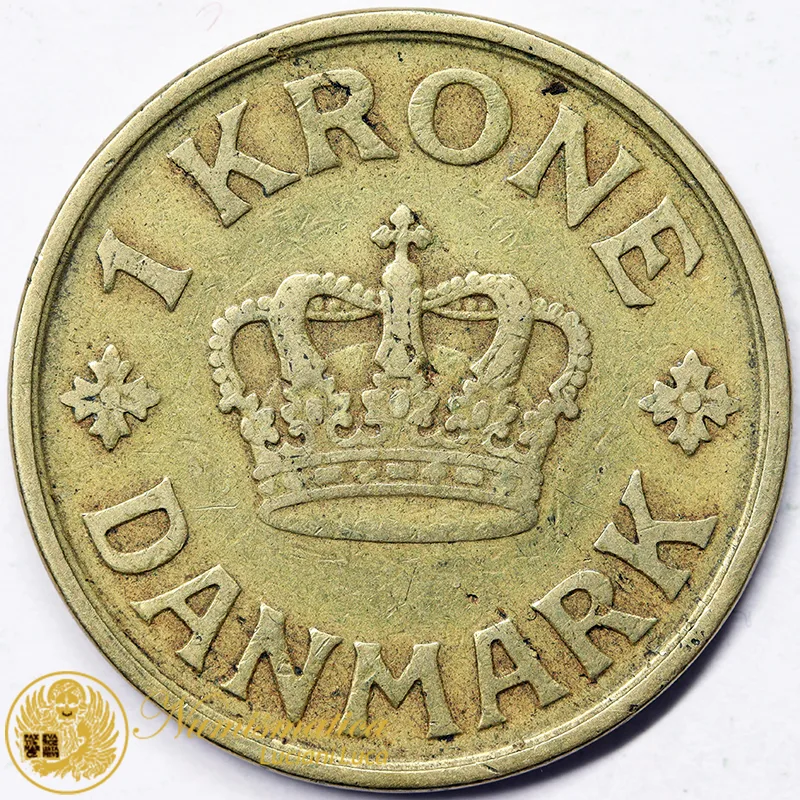 DANIMARCA 1 KRONE 1925 HCN.GJ CHRISTIAN X #6472