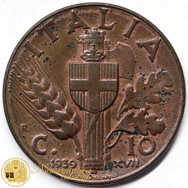 VITTORIO EMANUELE III 10 CENTESIMI 1939 #6488