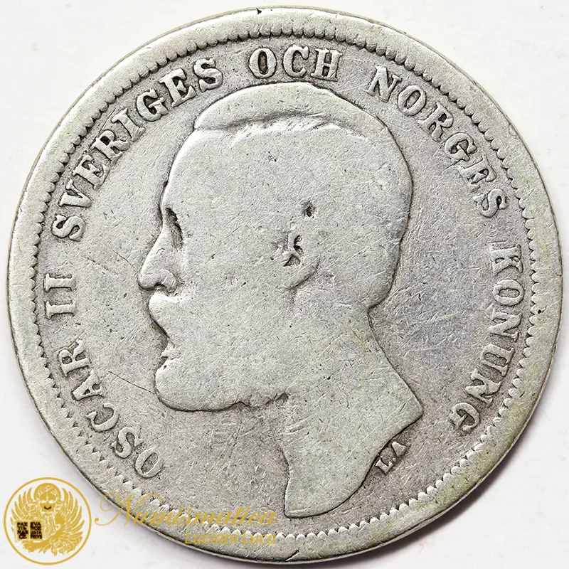 SVEZIA 1 Corona 1884 ARGENTO MB #6511