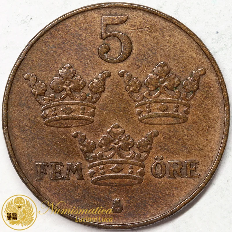 SVEZIA 5 ORE 1922 GUSTAF V #2981
