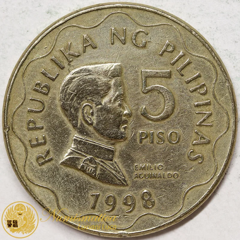 Filippine 5 Piso 1998 Emilio Aguinaldo #2997