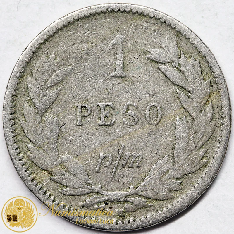 COLOMBIA 1 PESO 1911 PAPEL MONEDA / INFLATIONARY CONIAGE #6668