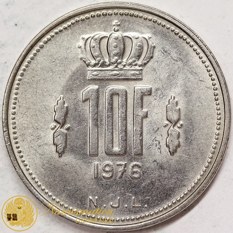 LUSSEMBURGO 10 Franchi 1976 Granduca Jean #3024