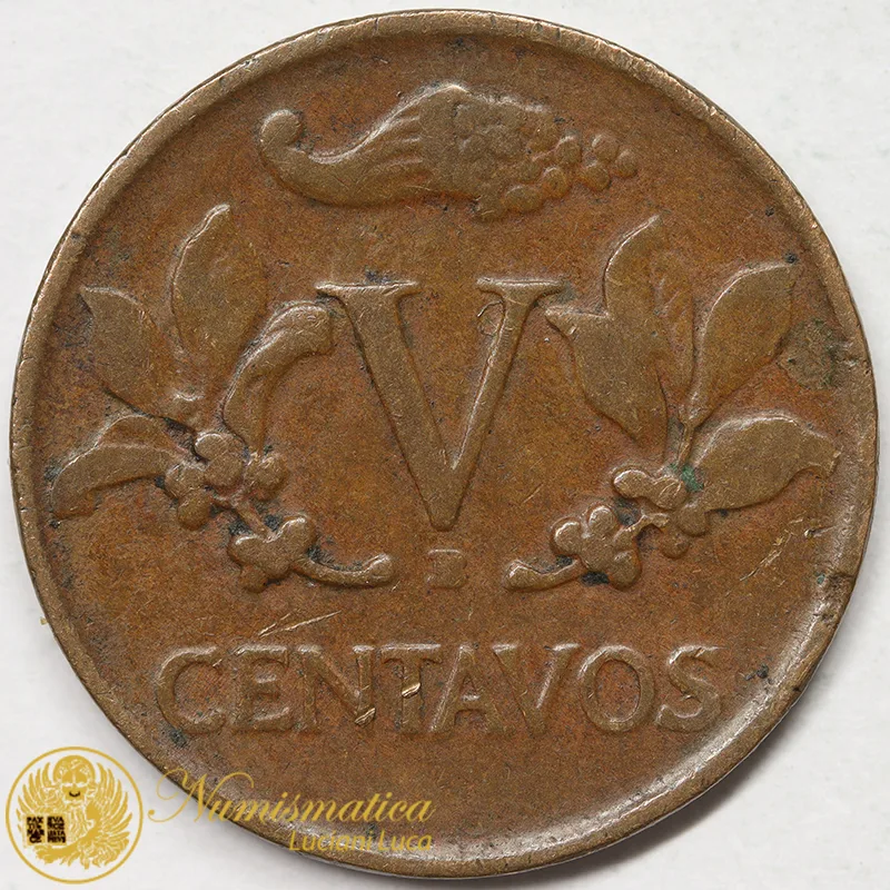COLOMBIA 5 CENTAVOS 1945 B #6678
