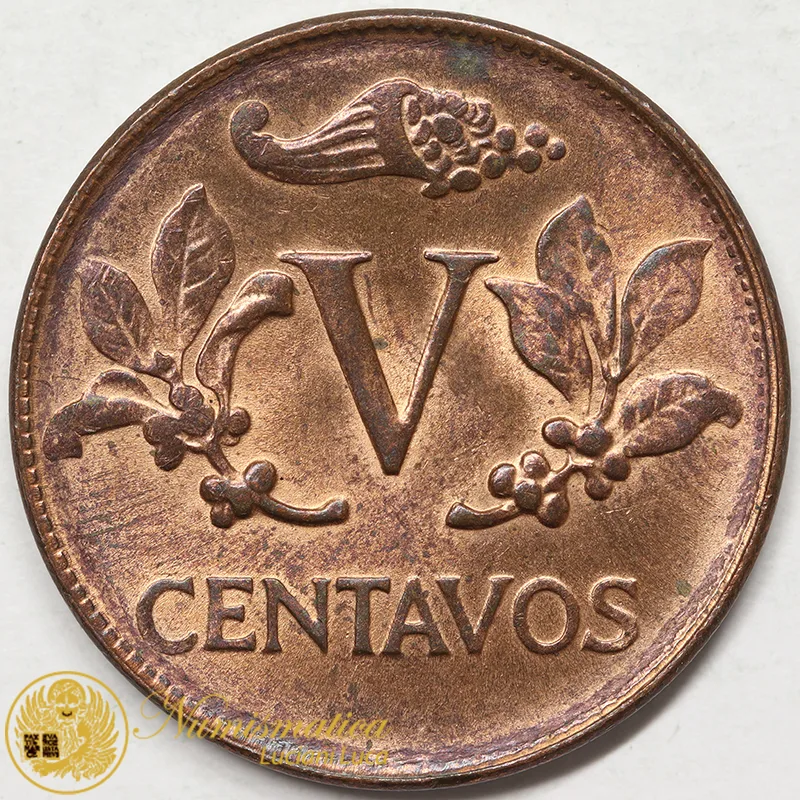 COLOMBIA 5 CENTAVOS 1970 #6684