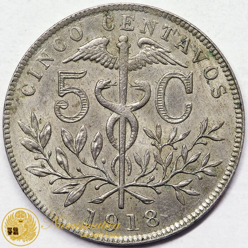BOLIVIA 5 CENTAVOS 1918 RARA #6691