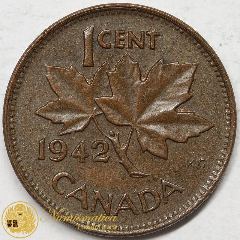 CANADA 1 Cent 1942 Giorgio VI #6698
