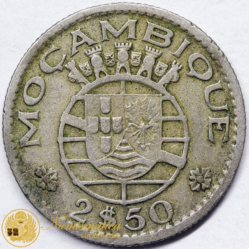 MOZAMBICO 2-1/2 ESCUDOS 1955 Colonia Portoghese #6720