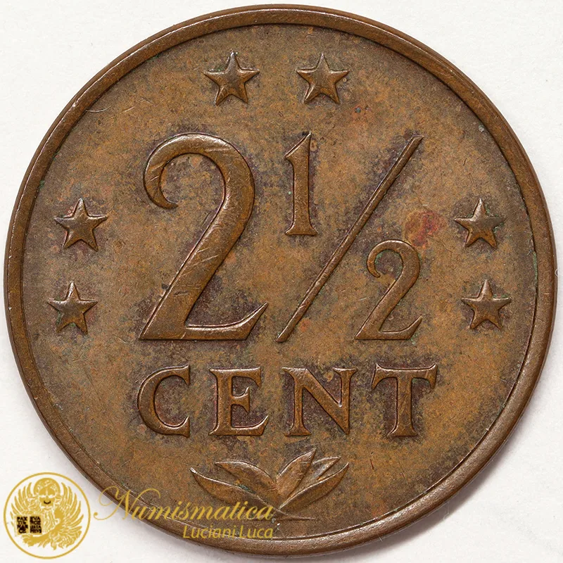 Antille Olandesi 2-1/2 Cents 1977 #3053