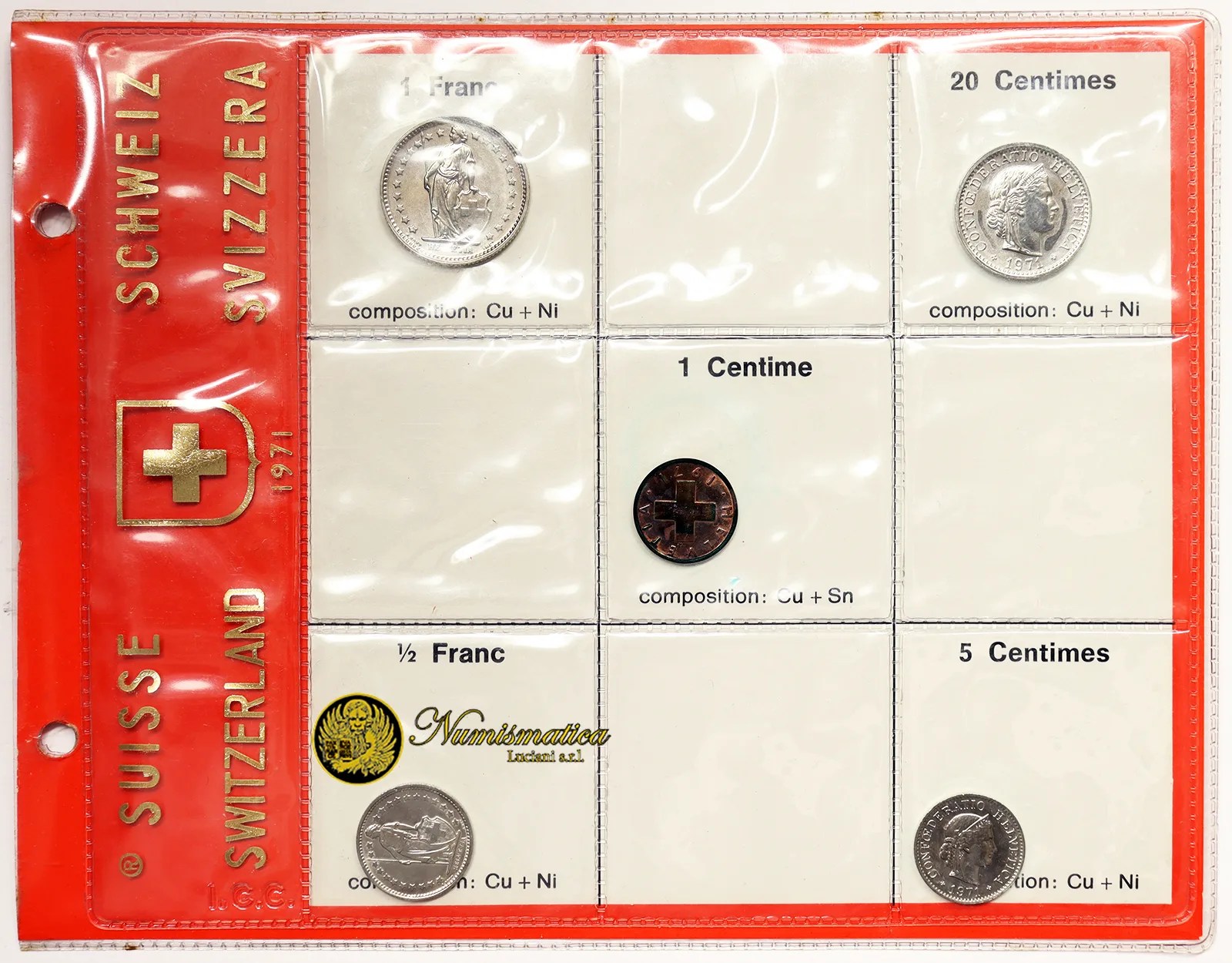 Svizzera Serie 5 Monete 1971 [59]