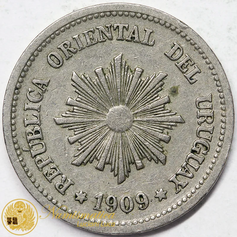 URUGUAY 2 Centesimos 1909 #6763