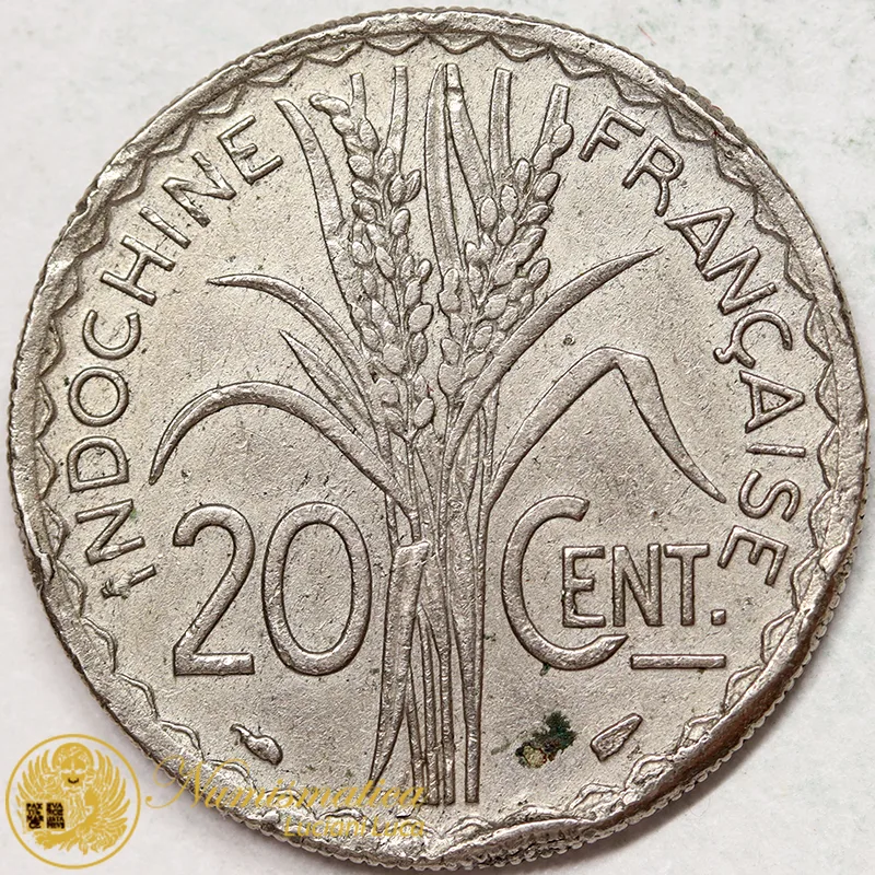 INDOCINA FRANCESE 20 CENT 1939 BB #3120