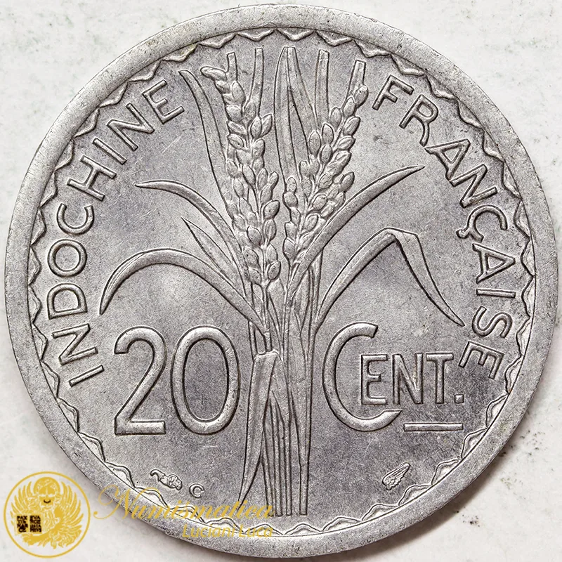 INDOCINA FRANCESE 20 CENT 1945 C Q. Fdc #3123