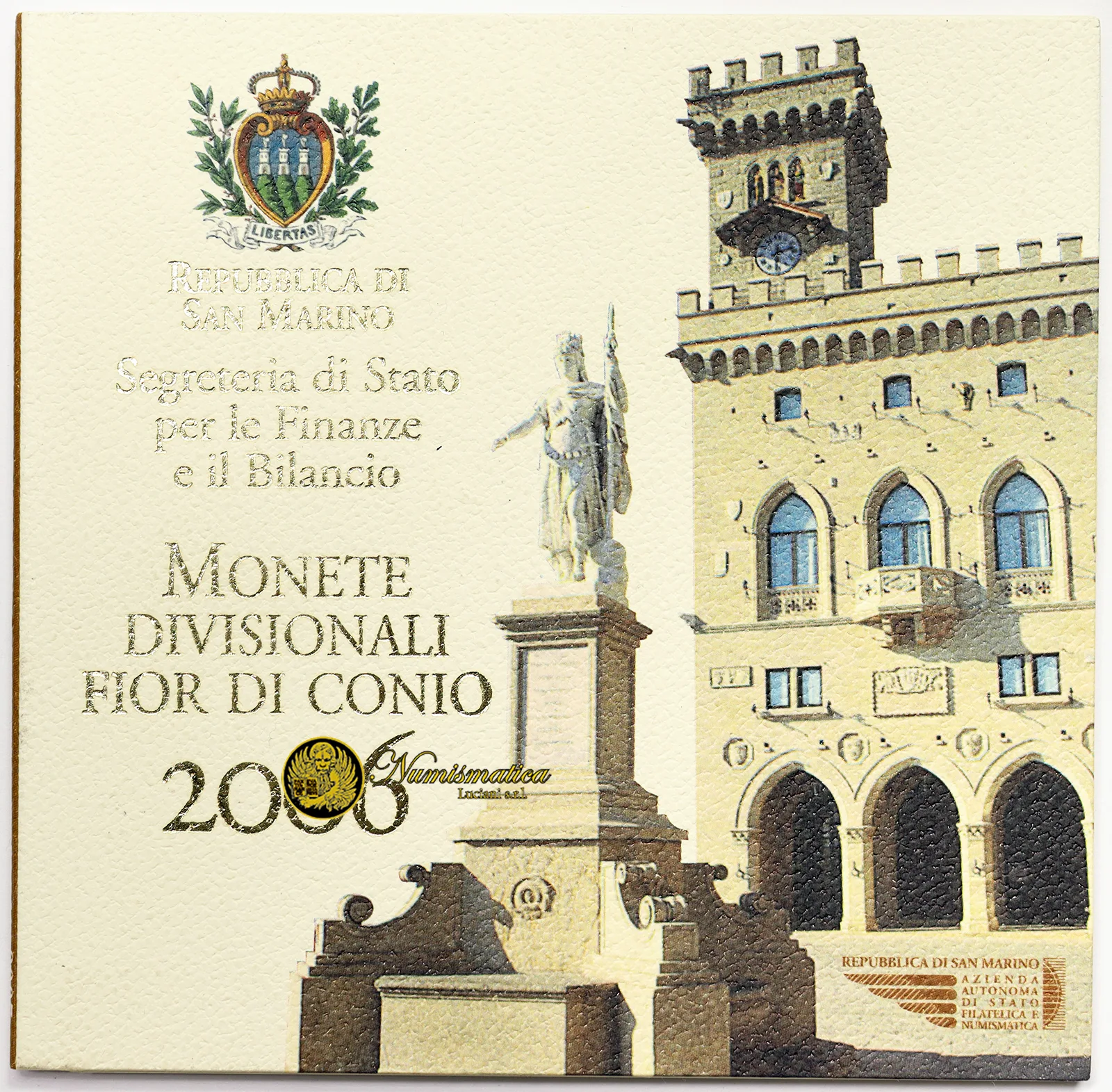 SAN MARINO Serie Euro 2006 con 5 Euro argento [125]