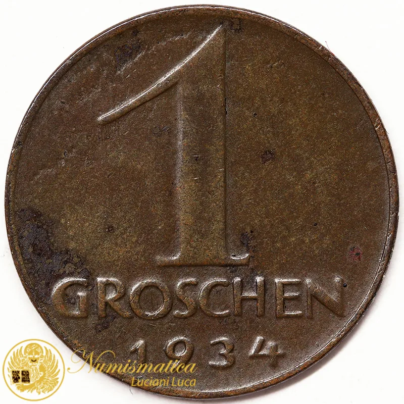 AUSTRIA 1 GROSCHEN 1934 BB+ #3334