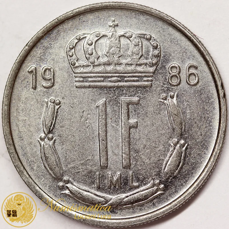 LUSSEMBURGO 1 Franco 1986 Jean #3371