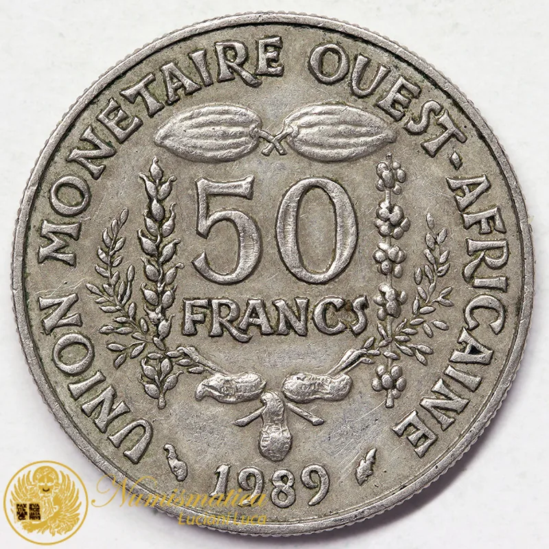 AFRICA OCCIDENTALE 50 FRANCHI 1989 #6926