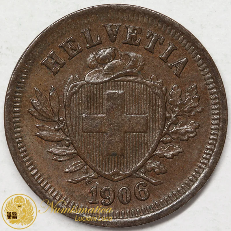 SVIZZERA 1 RAPPEN 1906 B croce stretta Spl #6931