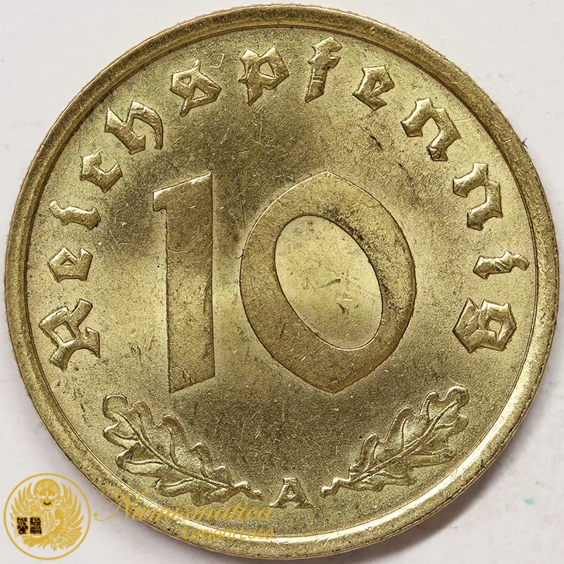 GERMANIA 10 REICHSPFENNIG 1937 A Q.Fdc #3411